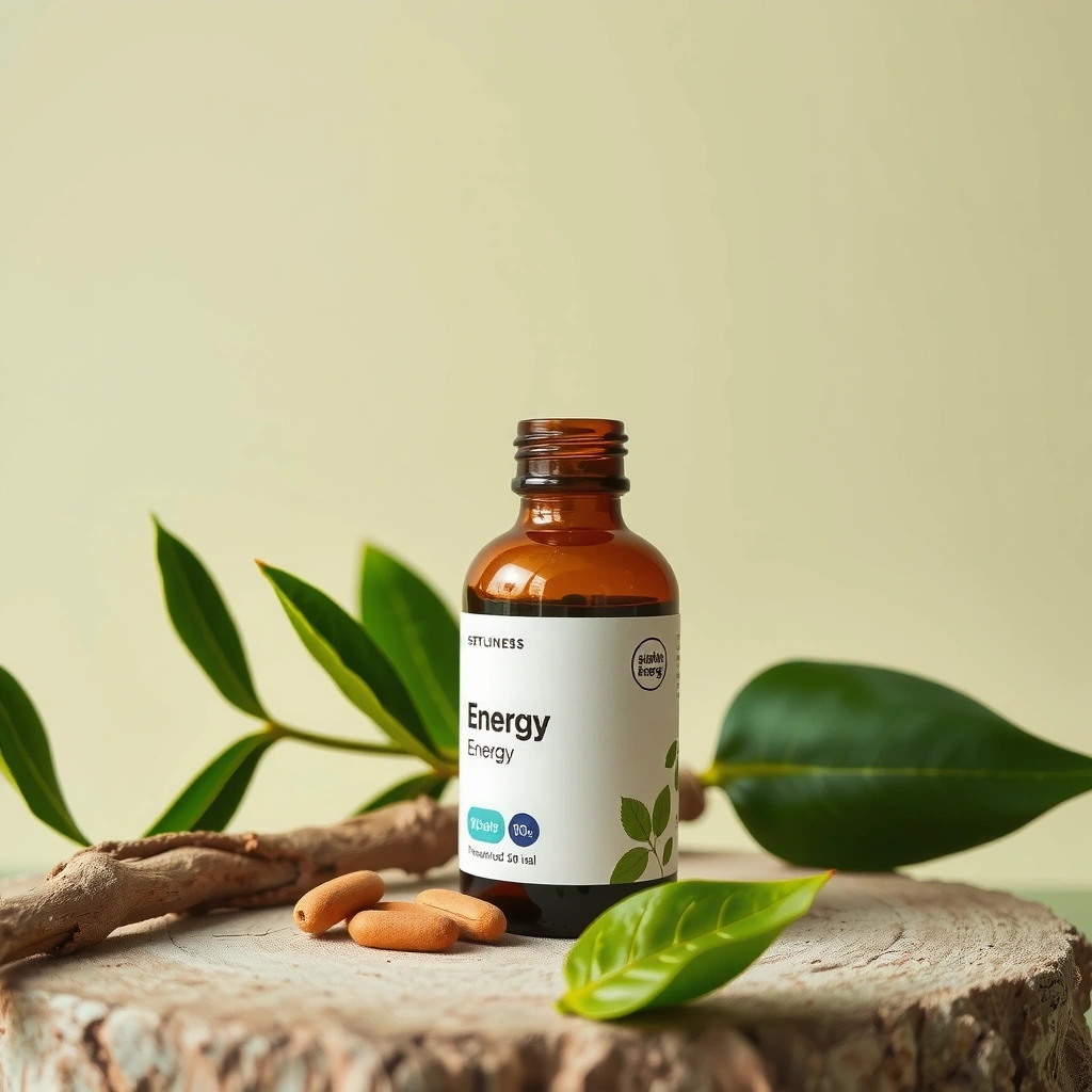 Natural Energy Boost supplement bottle